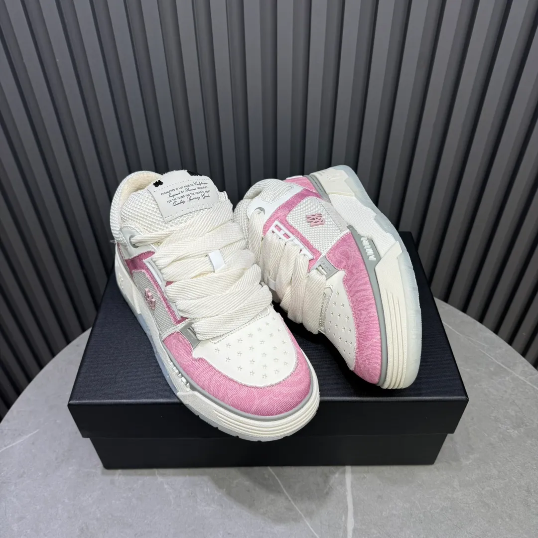 Men's shoes 💰660💰 AMIRI AMIRI trendy brand hot sale 🔥 Available all year round, couples 💑 Official website synchronization Imported fabrics 1⃣️ vs 1⃣️ replica, original factory special original sole, 35-45 (45. non-refundable)